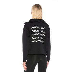 nike pro cropped mock neck
